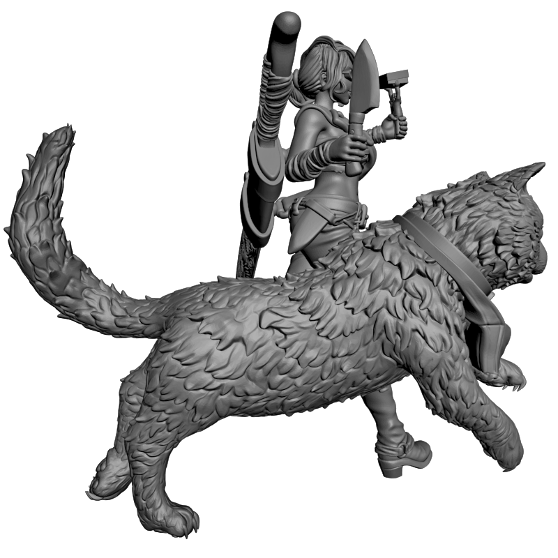 картинка КДМ - Анна и кот - Гектор Моран PI1-443 3D-STL.COM
