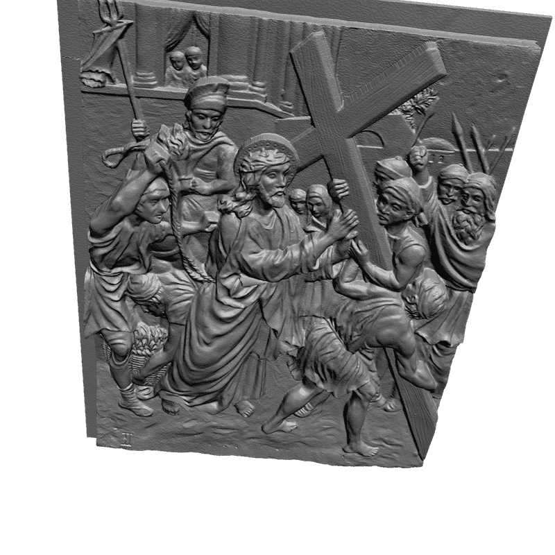 картинка Иисус с крестом D12-198 3D-STL.COM