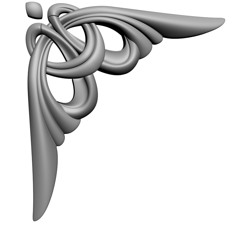 картинка Угловой элемент D19-067 3D-STL.COM