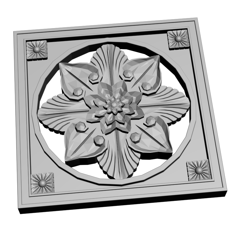 картинка Розетка резная D16-336 3D-STL.COM