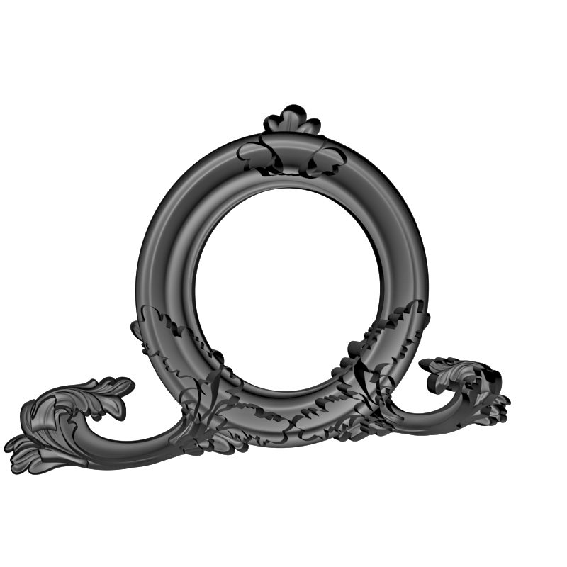 картинка Рама резная круглая D14-460 3D-STL.COM
