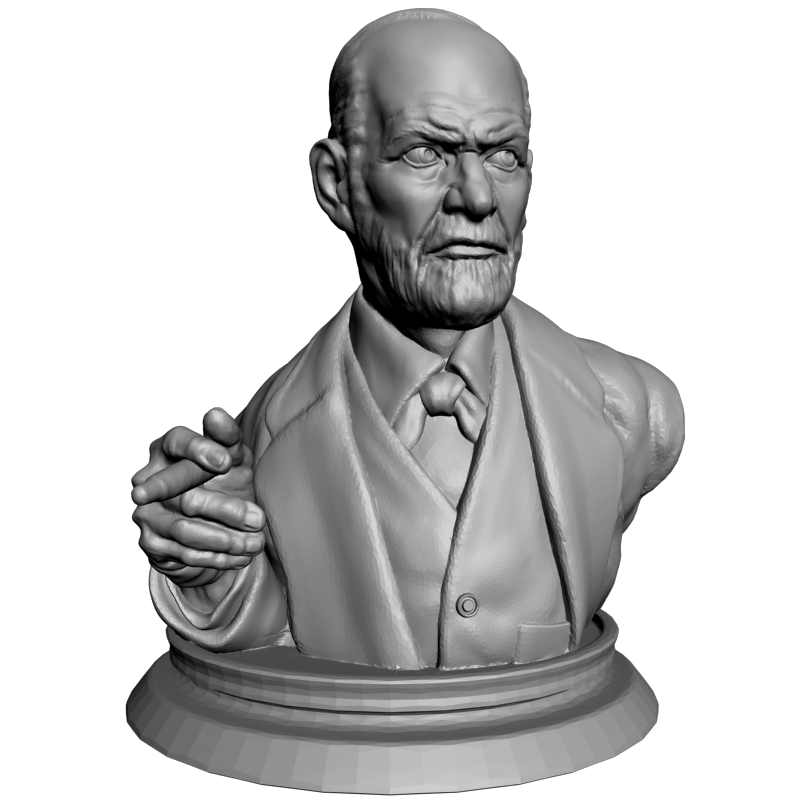 картинка бюст Зигмунда Фрейда L2-079 3D-STL.COM