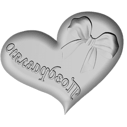 картинка Сердце с бантом Поздравляю RP5-003 3D-STL.COM
