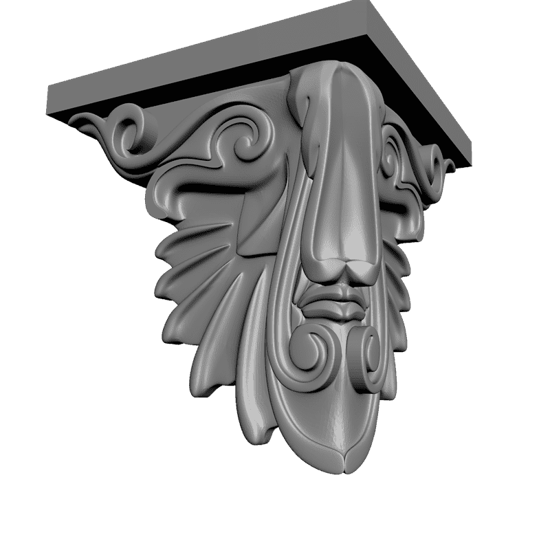 картинка Кронштейн резной D9-090 3D-STL.COM