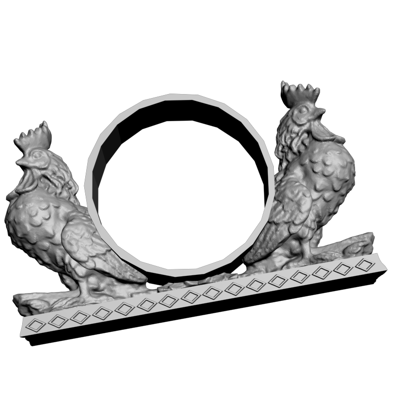 картинка Часы настольные с петухами P3-182 3D-STL.COM