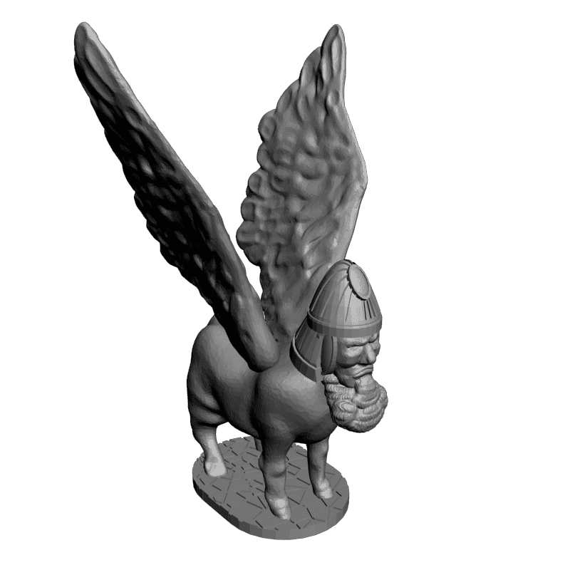 картинка Грифон с головой человека PI1-177 3D-STL.COM