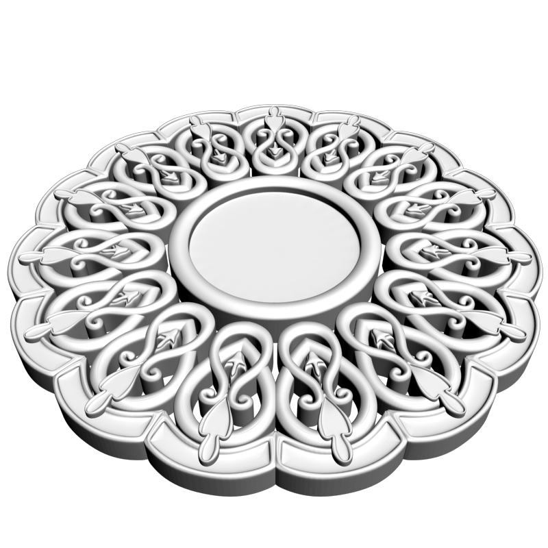 картинка Розетка резная D16-327 3D-STL.COM