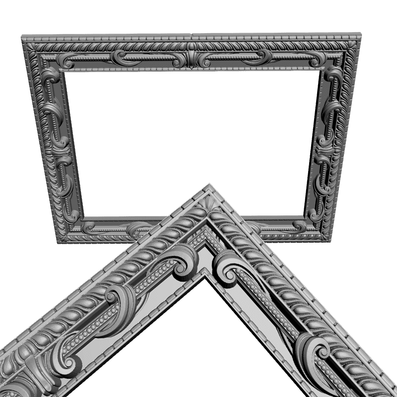 картинка Рамка резная прямоугольная D14-130 3D-STL.COM