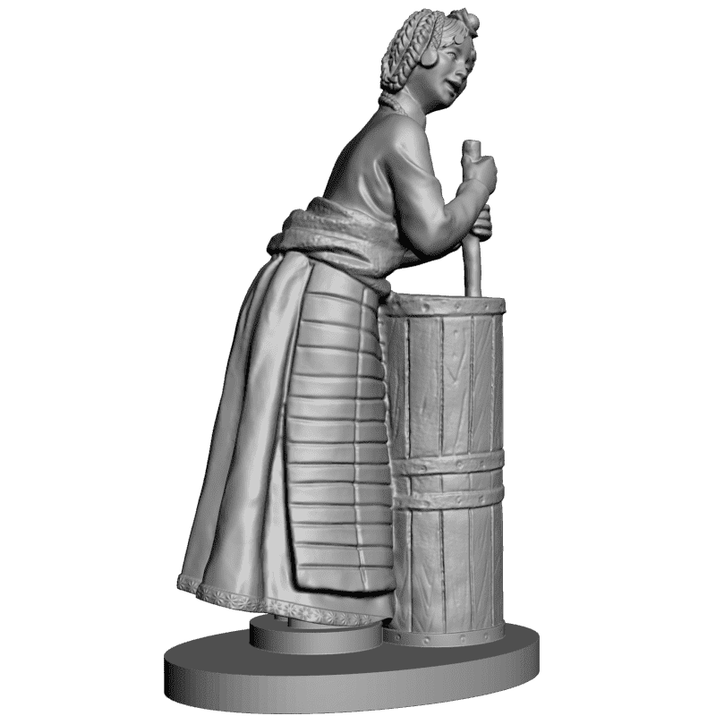 картинка Деревенская девушка L3-181 3D-STL.COM