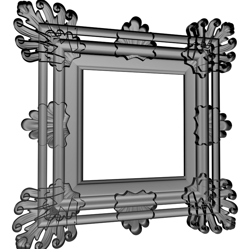 картинка Рама резная D14-449 3D-STL.COM