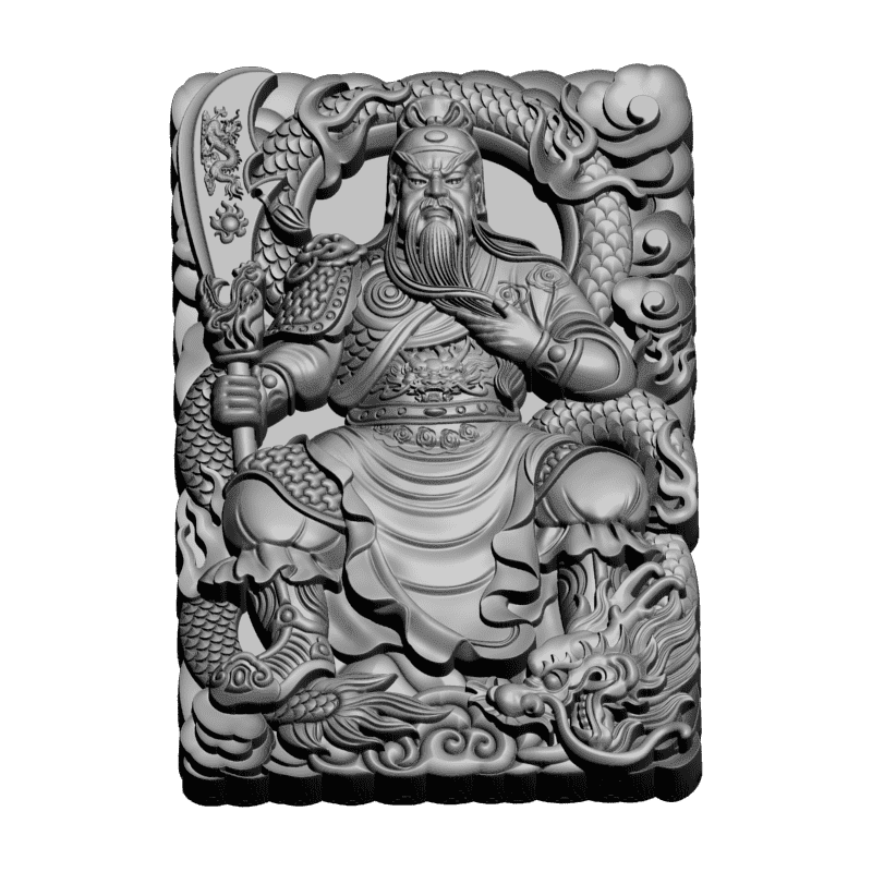 картинка Гуань Гун сидит D12-508 3D-STL.COM