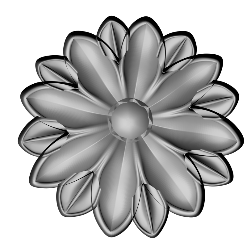картинка Розетка резная D16-388 3D-STL.COM