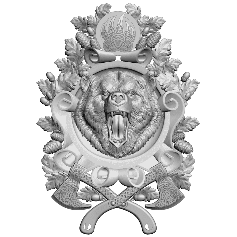 картинка Злой медведь F1-161 3D-STL.COM