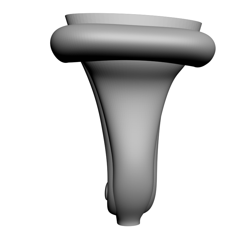 картинка Ножка мебельная резная M6-126 3D-STL.COM