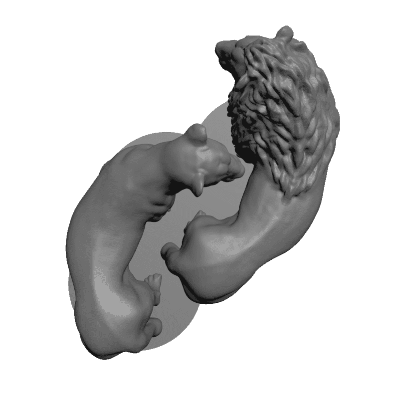картинка Лев и львица F1-173 3D-STL.COM