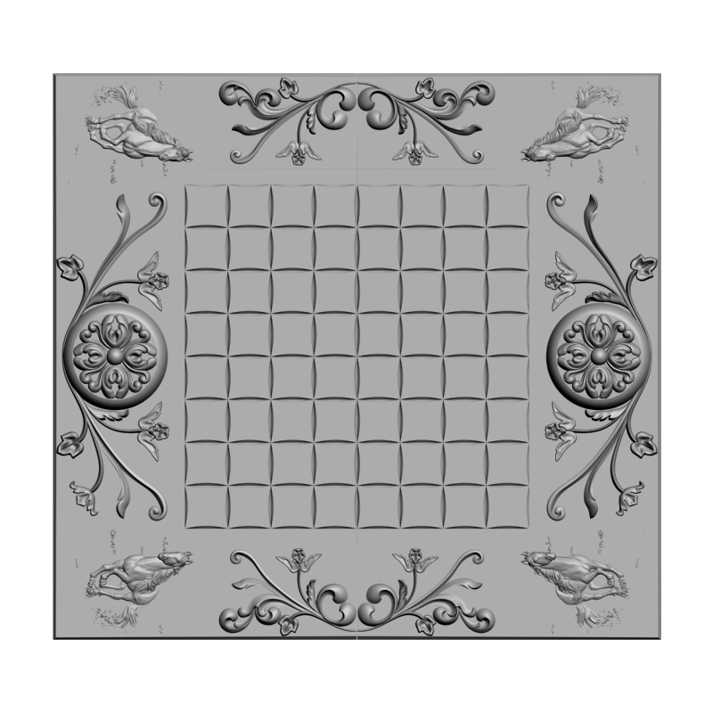 картинка Шахматная доска Кони PI3-152 3D-STL.COM
